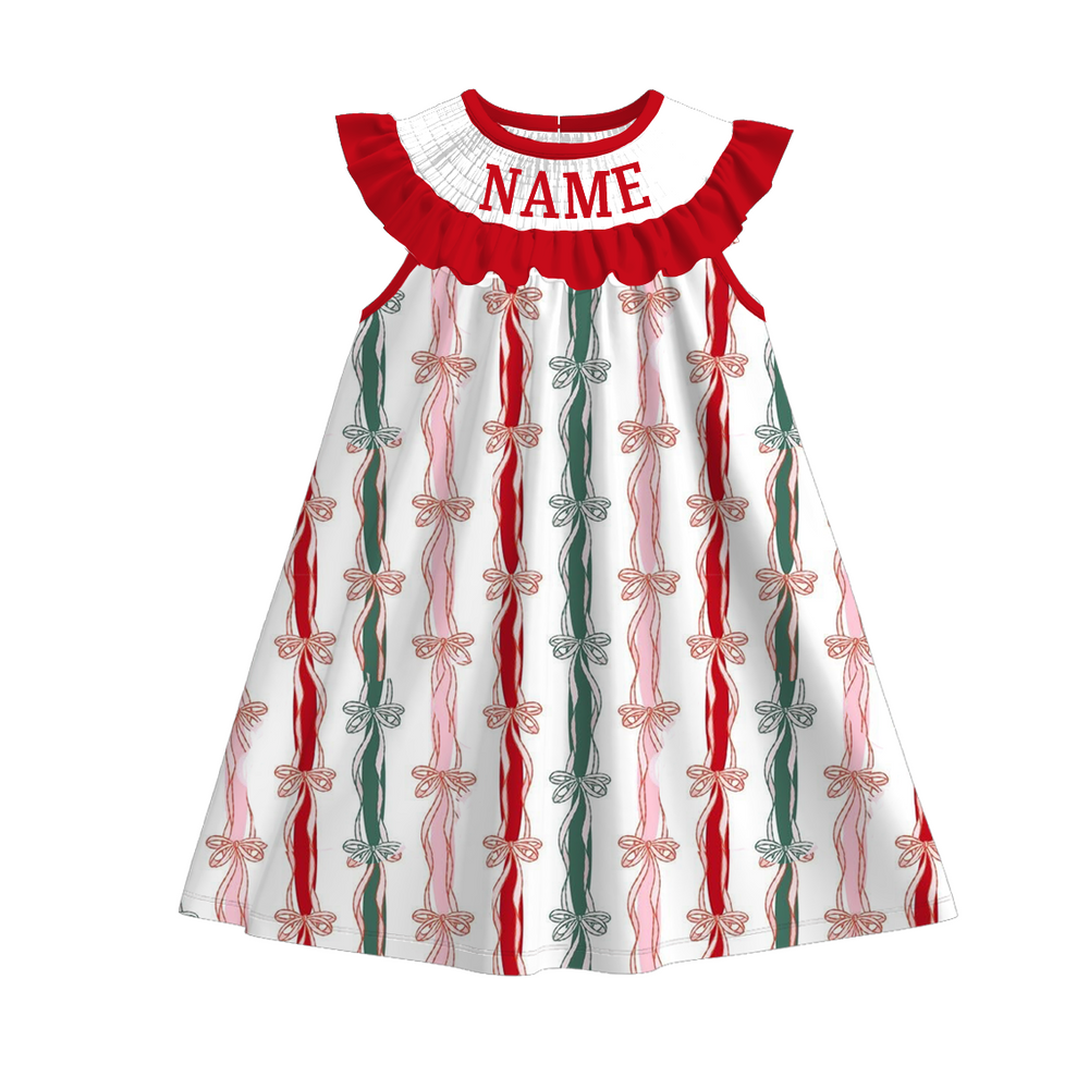 PREORDER Personalized Christmas Coquette Smocked Sets