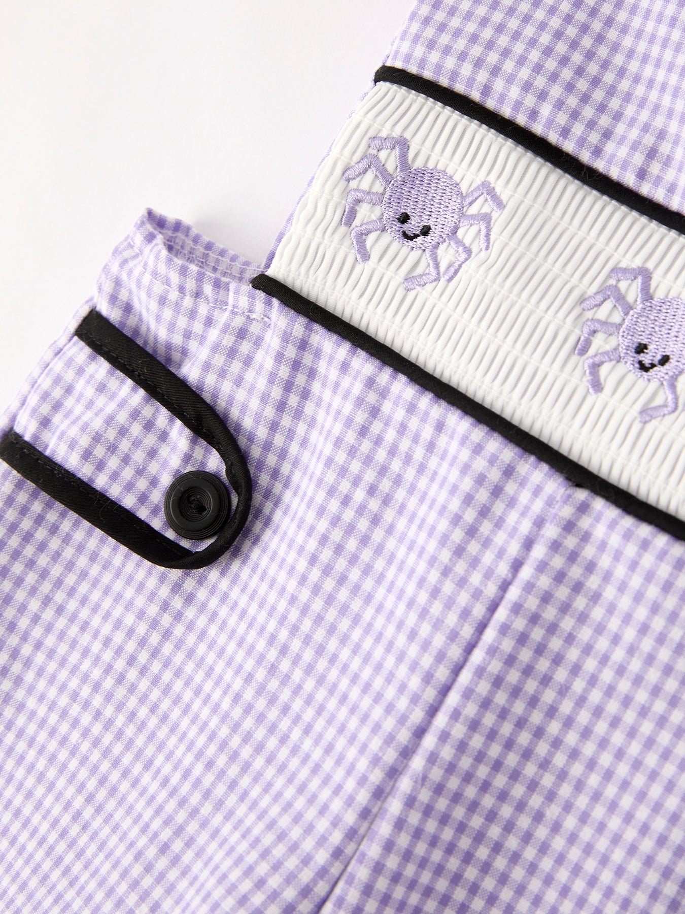 Autumn Spider Smock Embroidery Boy Romper