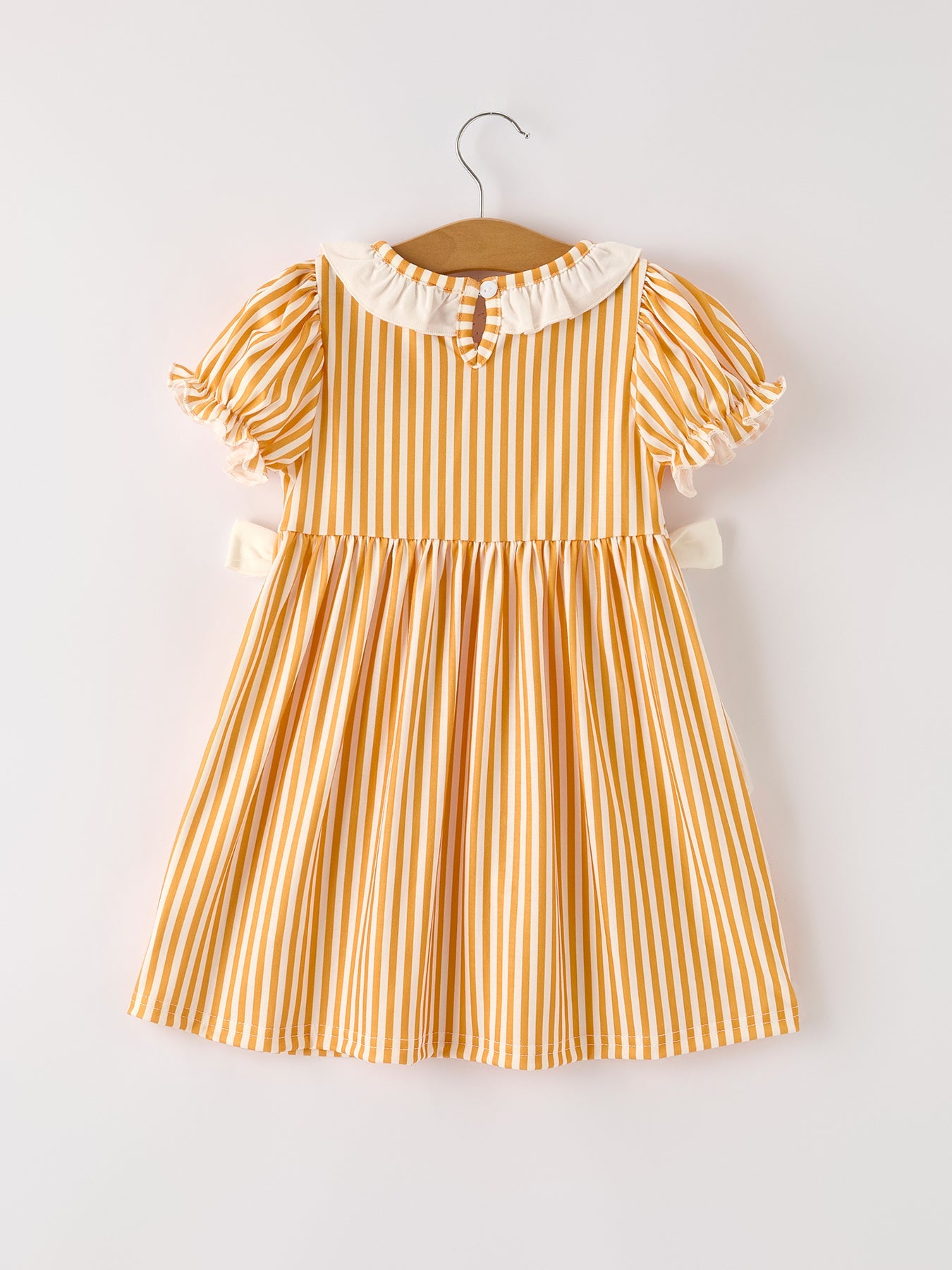 Fall Thanksgiving Turkey Smock Embroidery Baby Girl Dress