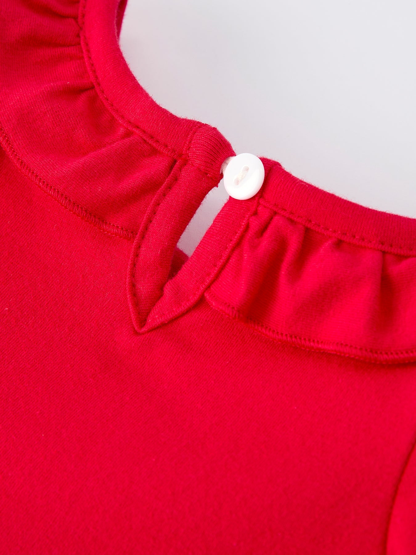 PREORDER Christmas Smocked Embroidery Baby Girls Romper with Pink Ribbon Ties