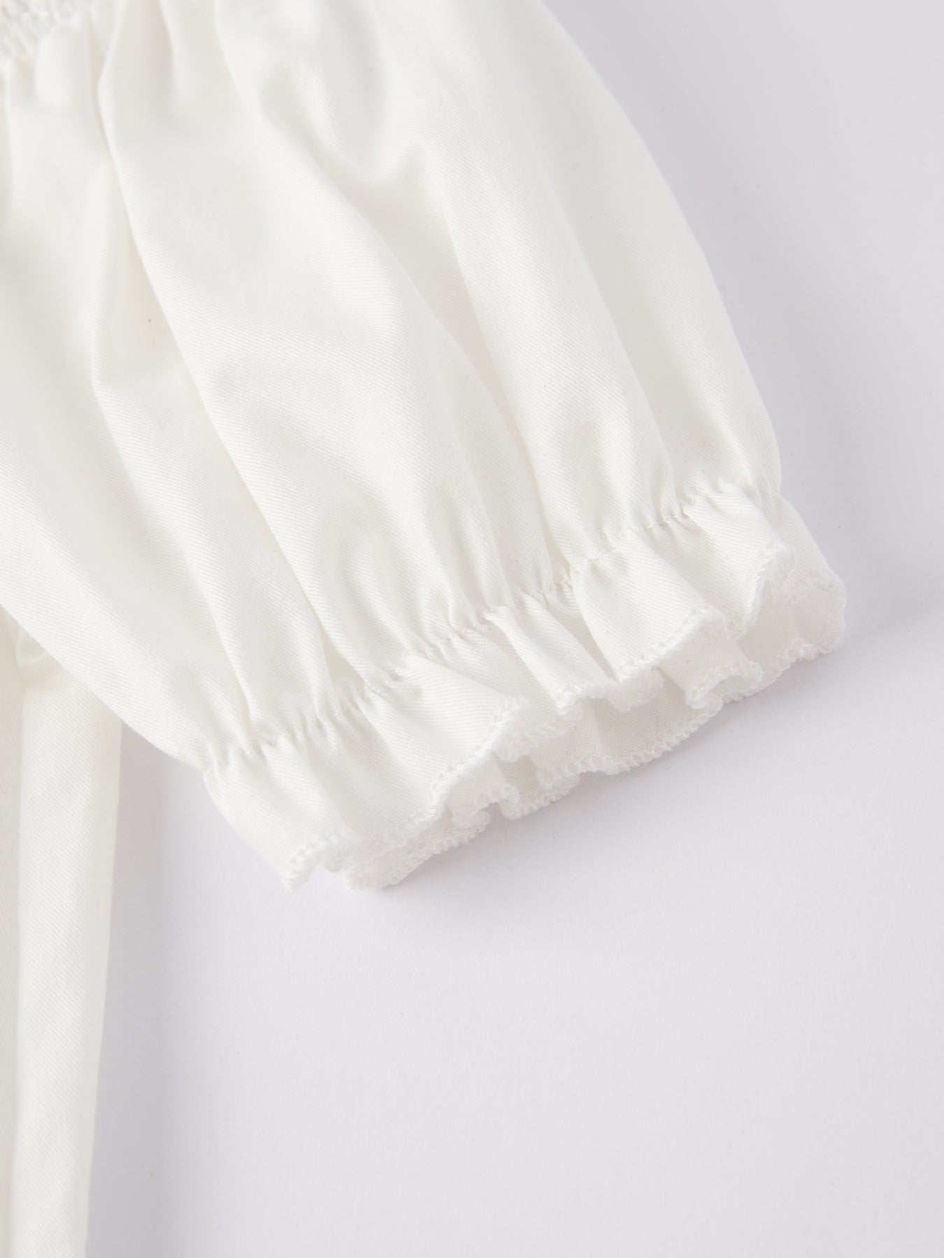 White Smocked Church Christ Bishop Christening Dress