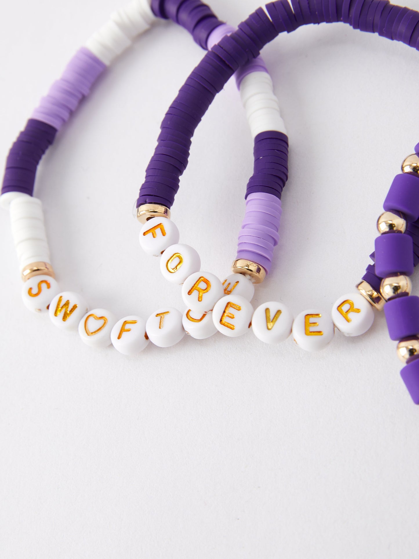 Taylor Friendship Bracelet Elastic Beaded Letter Bracelet