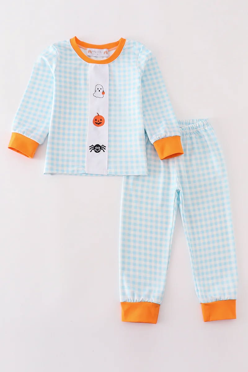 Blue Halloween Pants Set