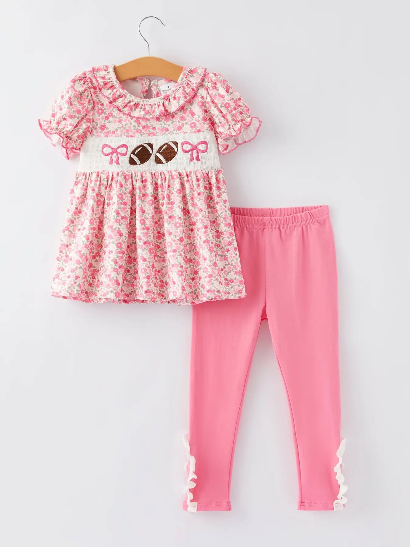 RTS Pink Smocked Football Sets