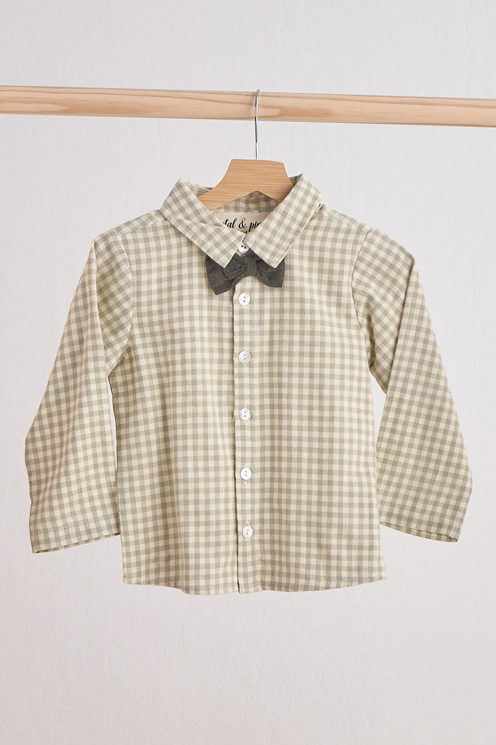 Green Gingham Flannel Button Down