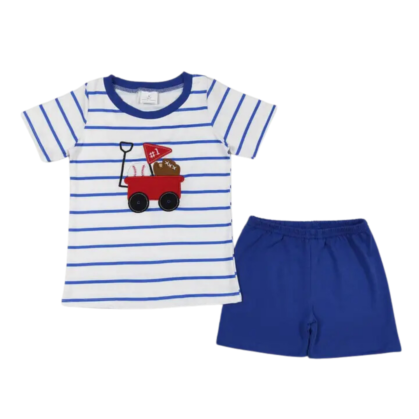 Grey Stripe with Wagon Baseball Sets