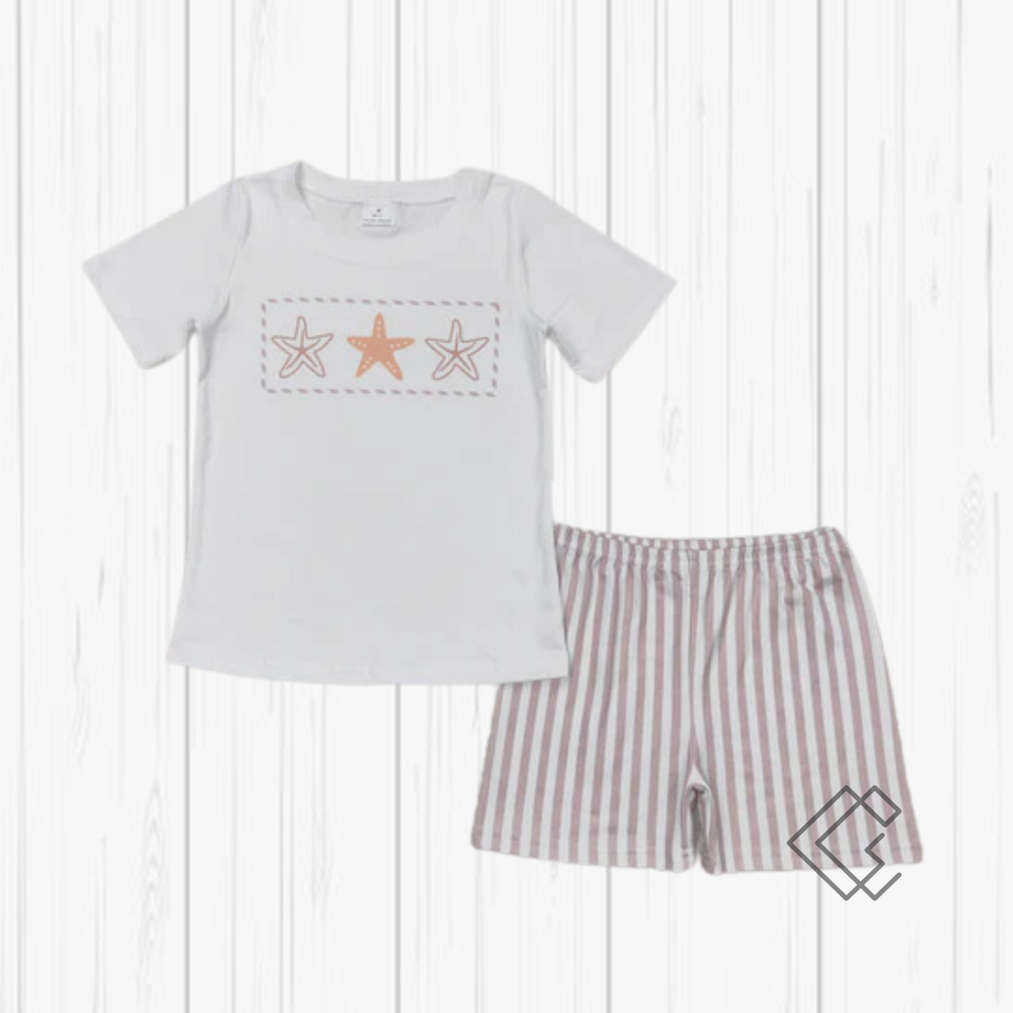 Beige Starfish Matching Sets