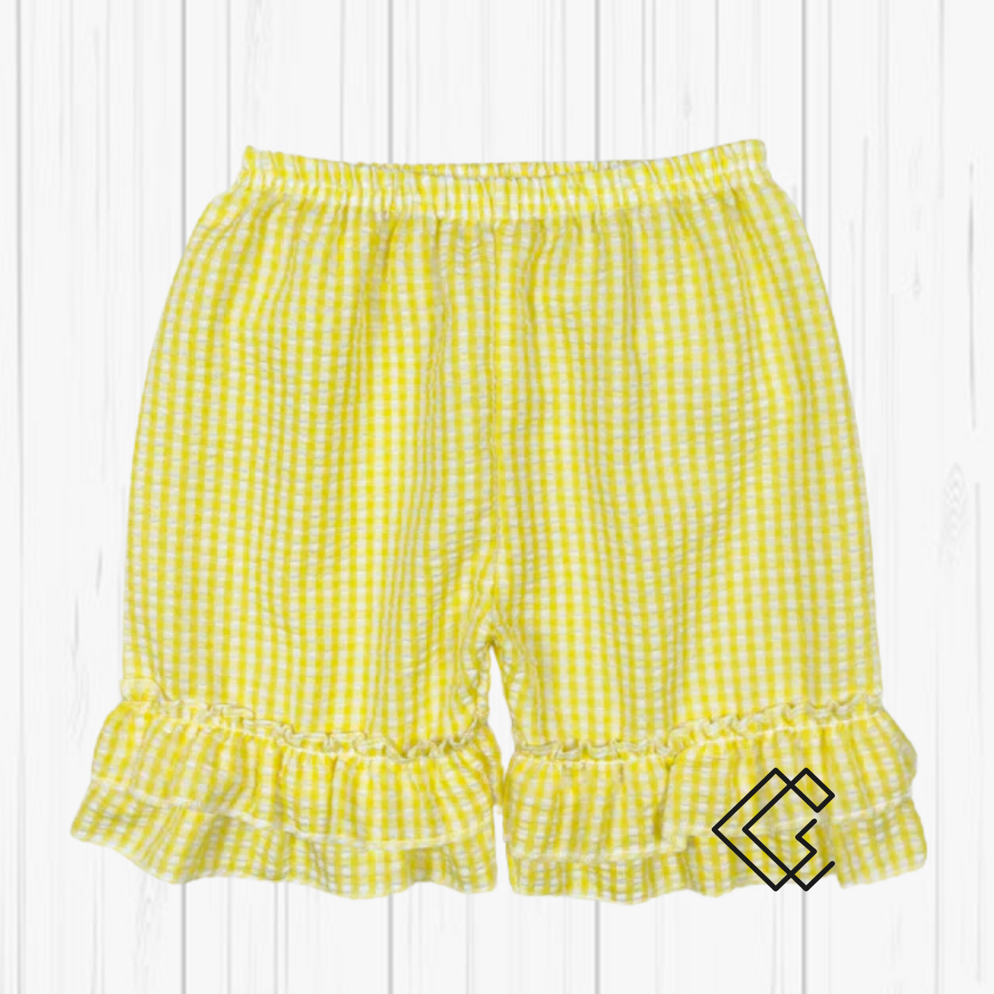 RTS Girls Seersucker Ruffle Shorts