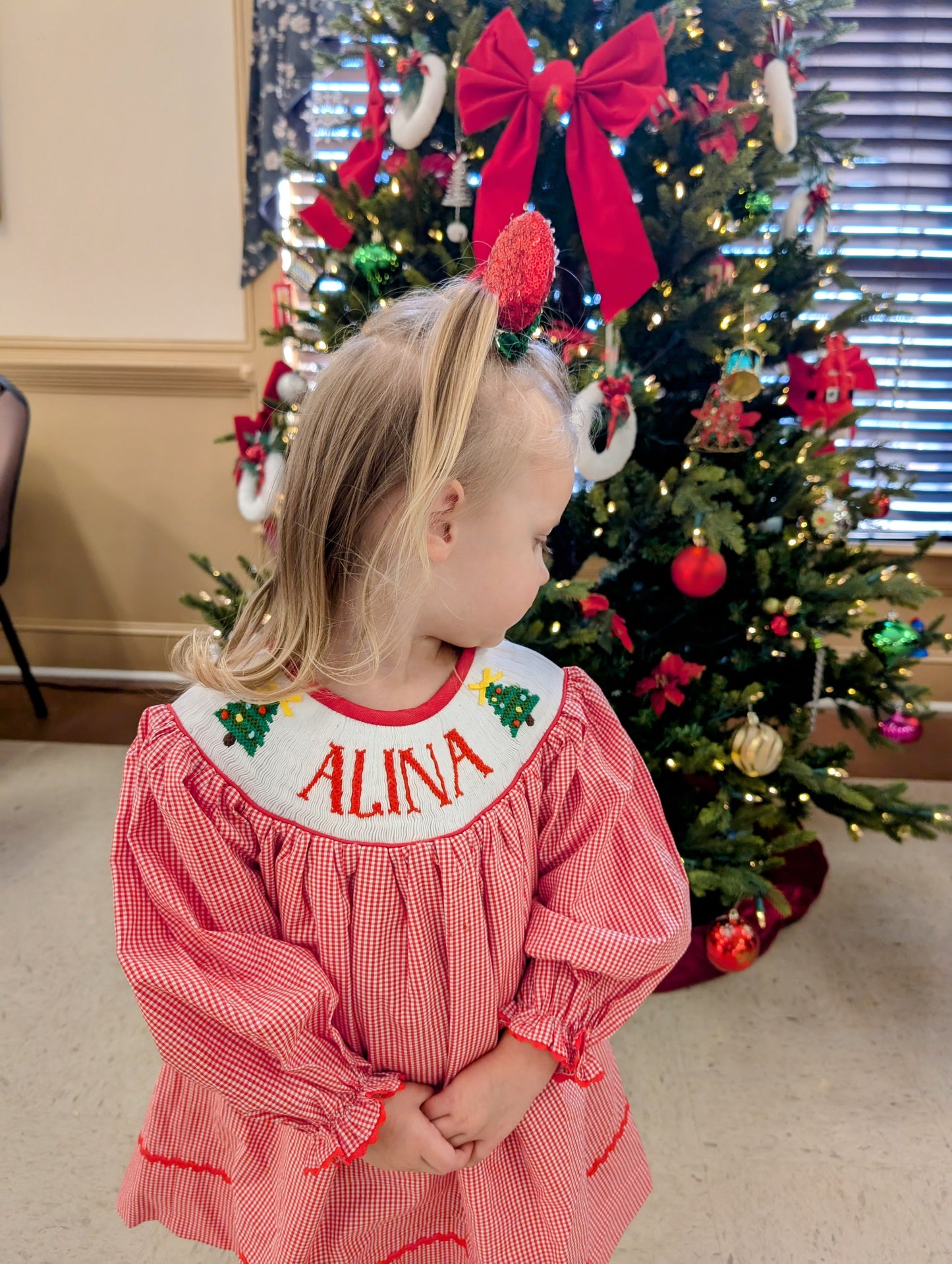 PREORDER Christmas Tree Handsmocked Sets