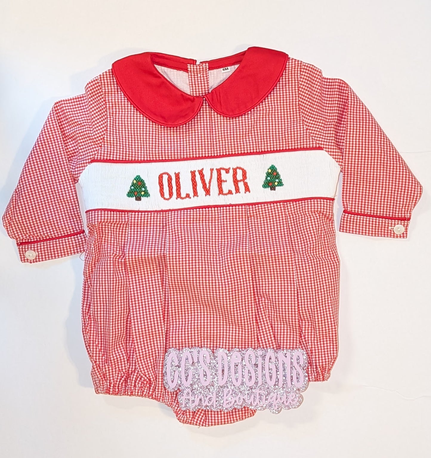 PREORDER Christmas Tree Handsmocked Sets