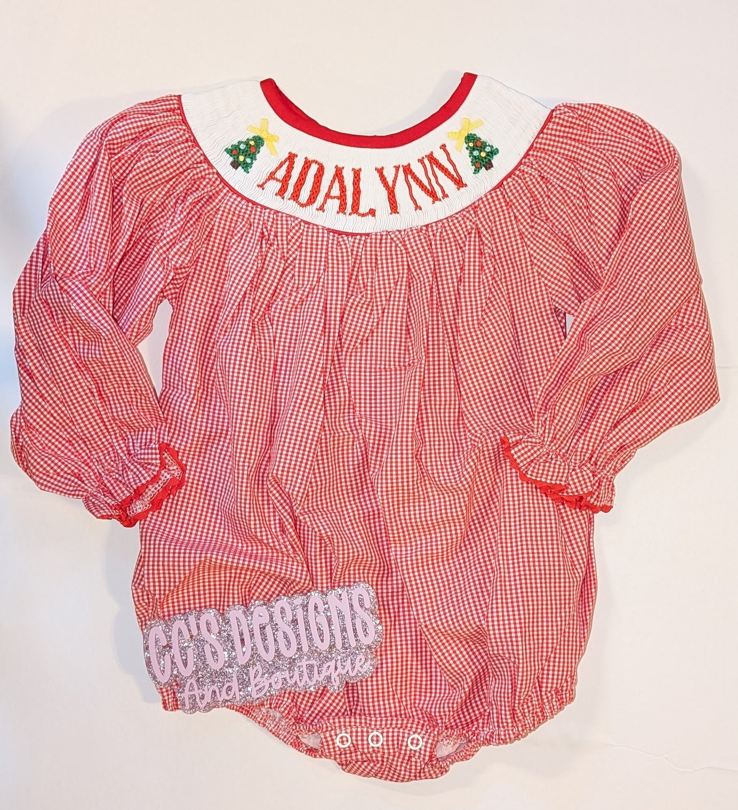 PREORDER Christmas Tree Handsmocked Sets