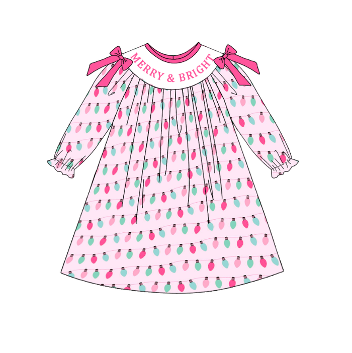 PREORDER Pink Merry & Bright Smocked Sets (Copy)