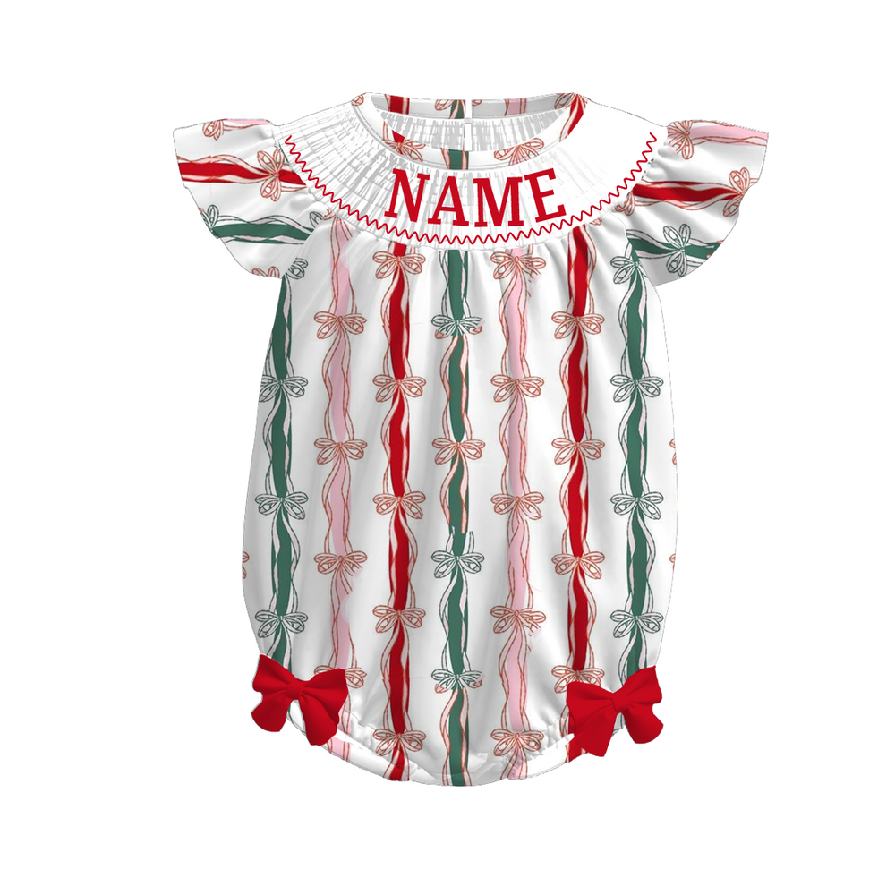 PREORDER Personalized Christmas Coquette Smocked Sets