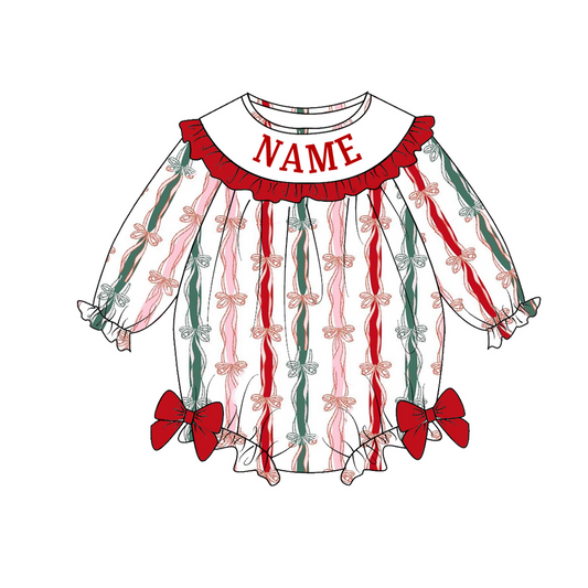 PREORDER Personalized Christmas Coquette Smocked Sets