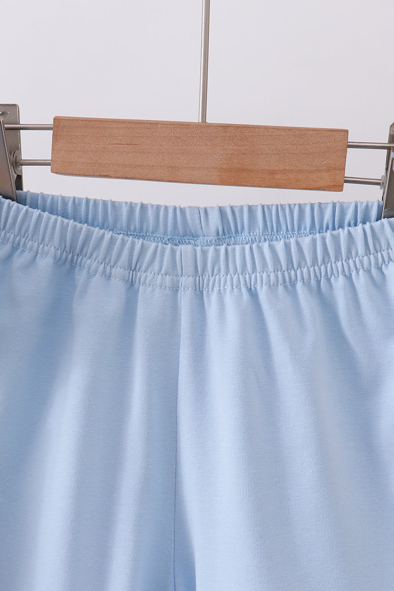 Lemon smocked ruffle shorts set