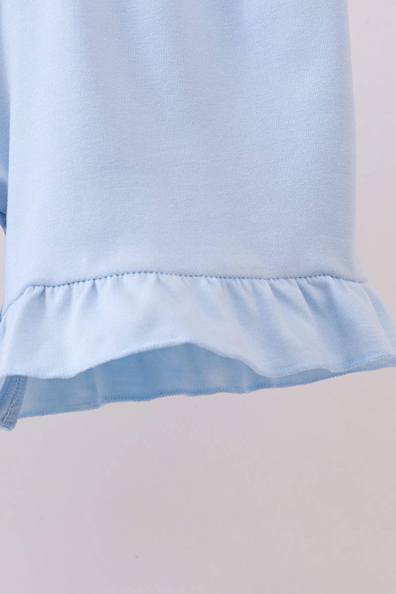 Lemon smocked ruffle shorts set