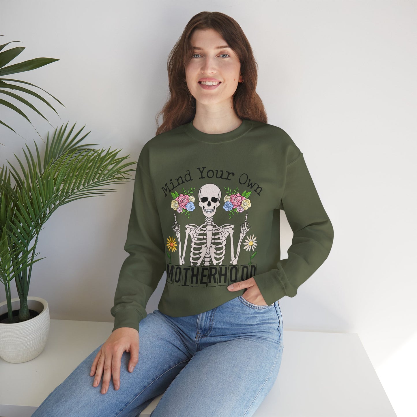 Mind Your Own Motherhood Sweatshirt | Unisex Heavy Blend Crewneck
