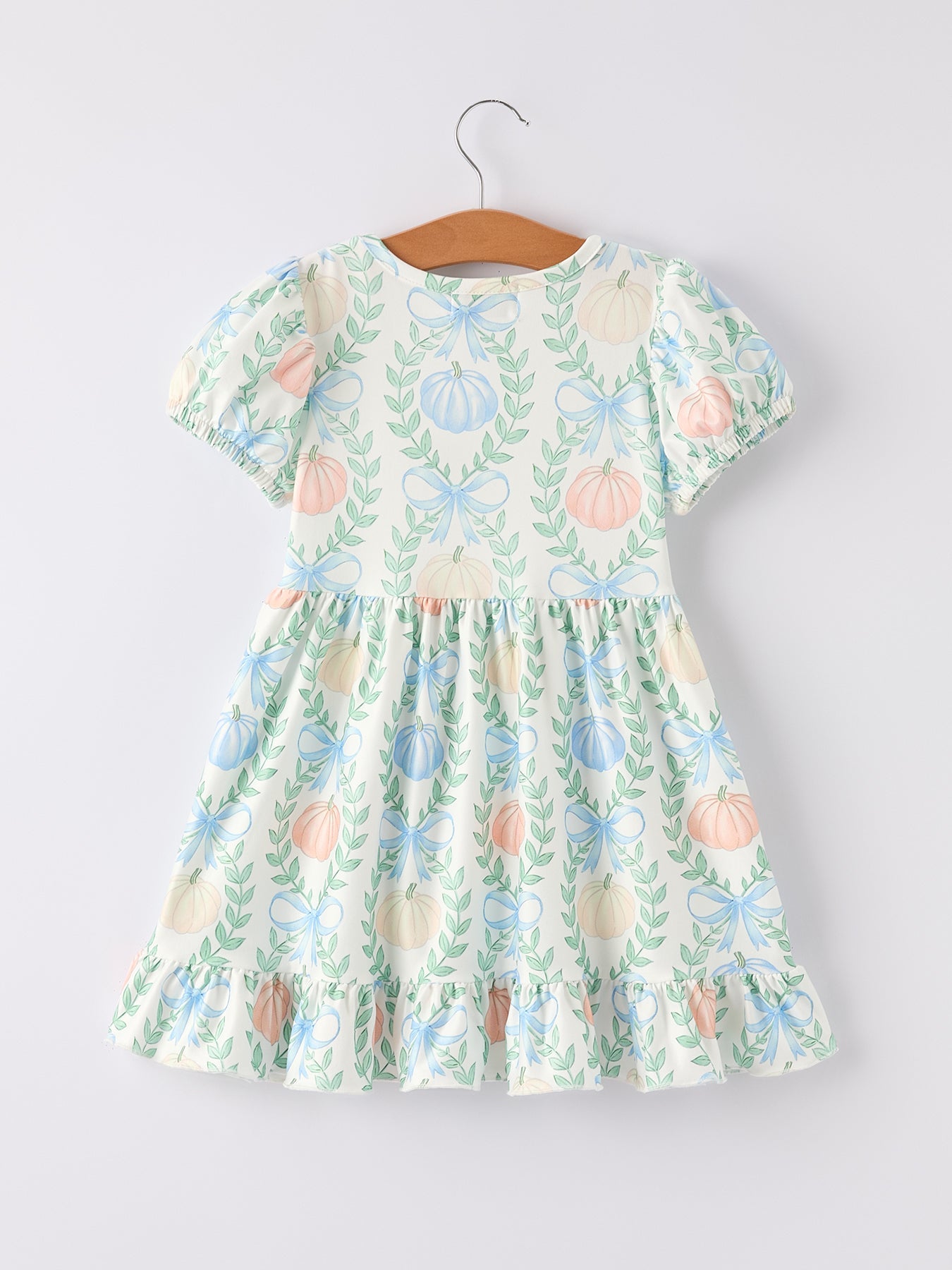 Playful Fall Halloween & Thanksgiving Pumpkin Girls Dress