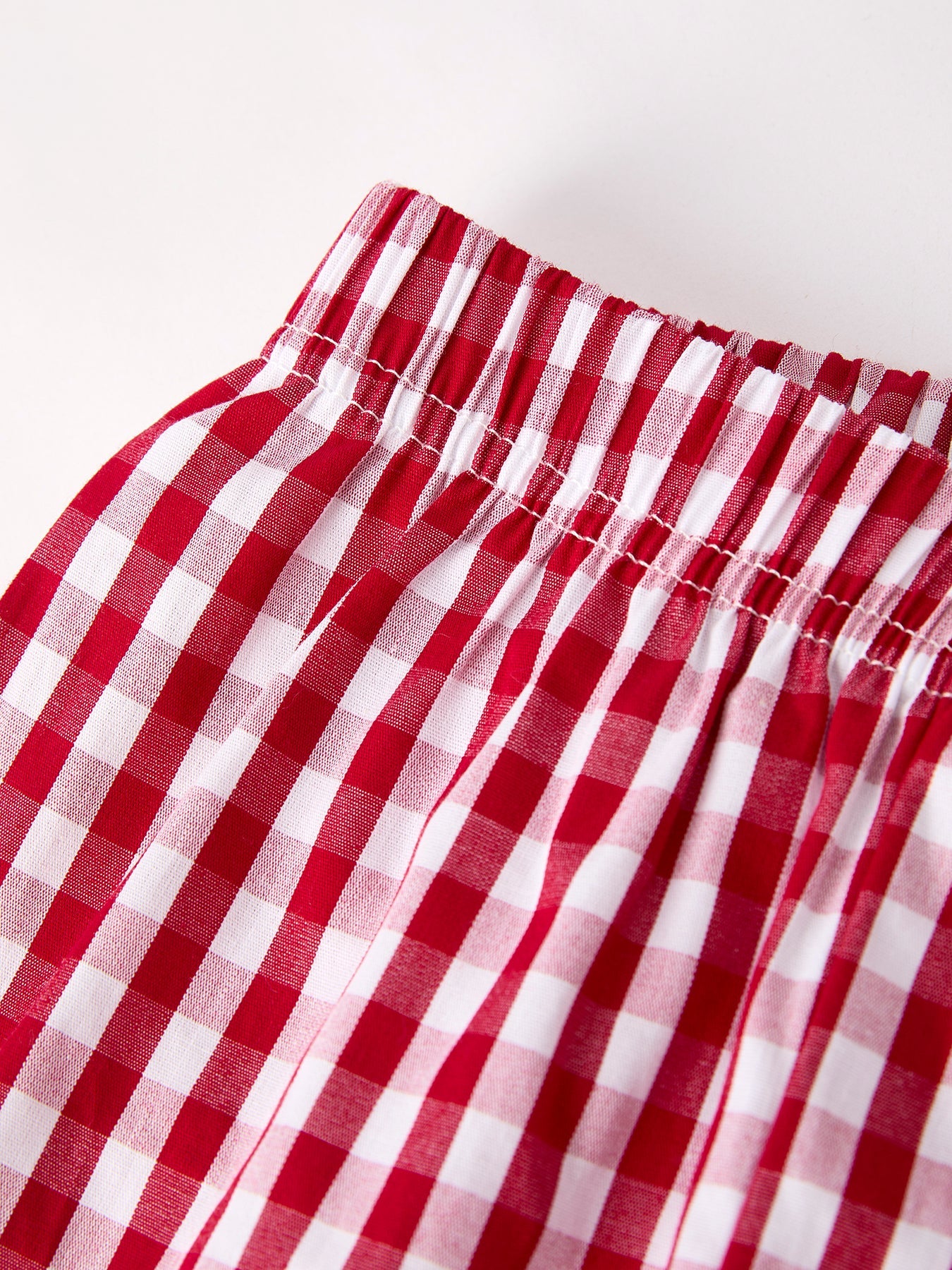 Red Plaid Smocked Church Christ Bishop Christening Boys'Set