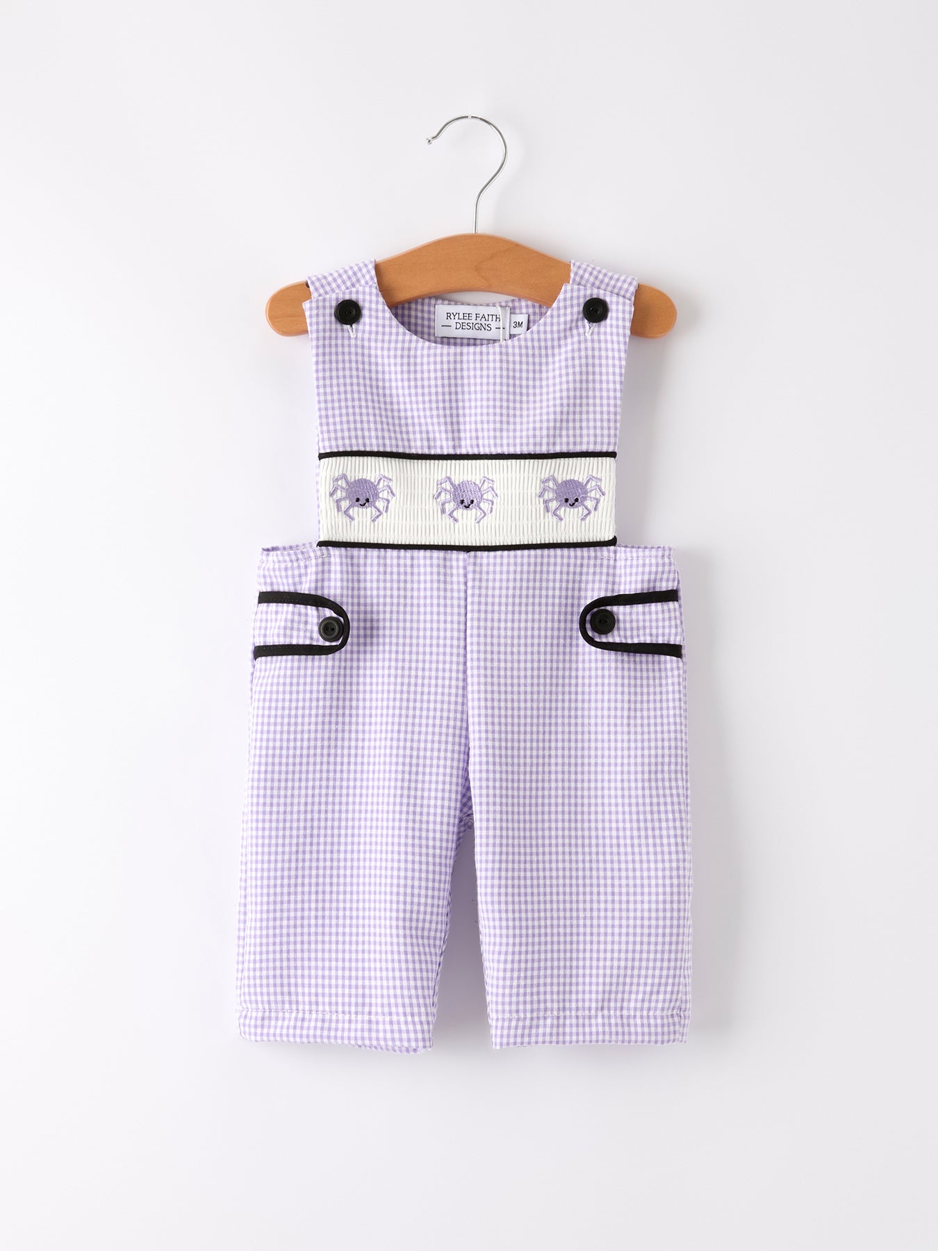 Autumn Spider Smock Embroidery Boy Romper