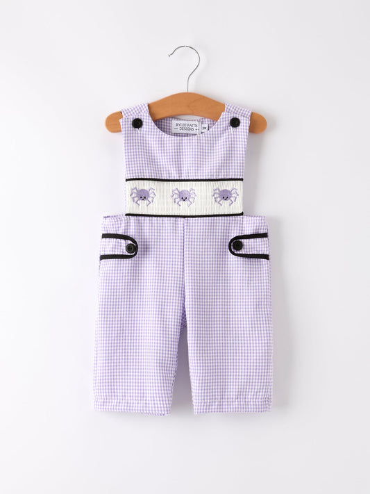 Autumn Spider Smock Embroidery Boy Romper