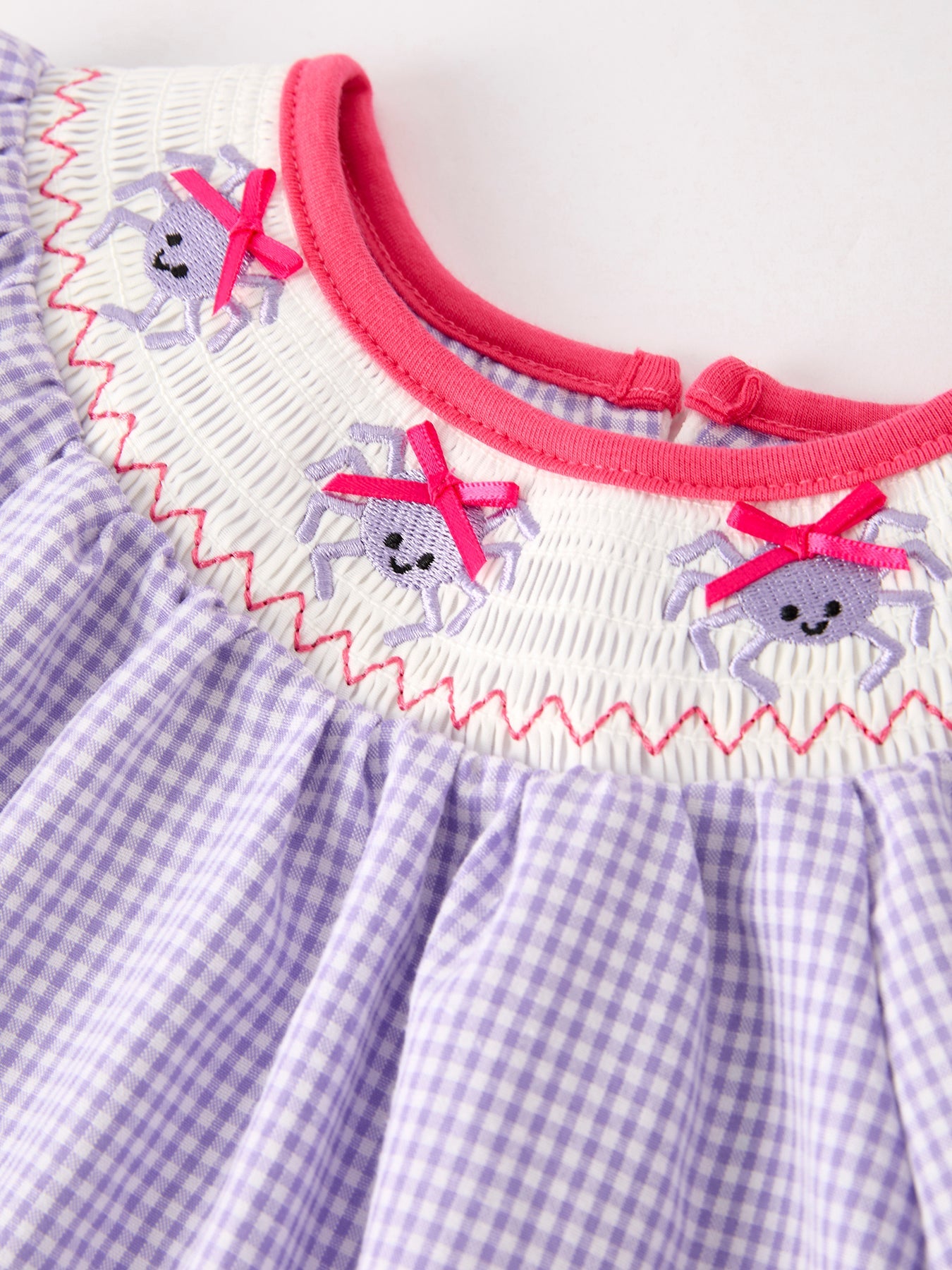 Autumn Spider Smock Embroidery Girls Dress