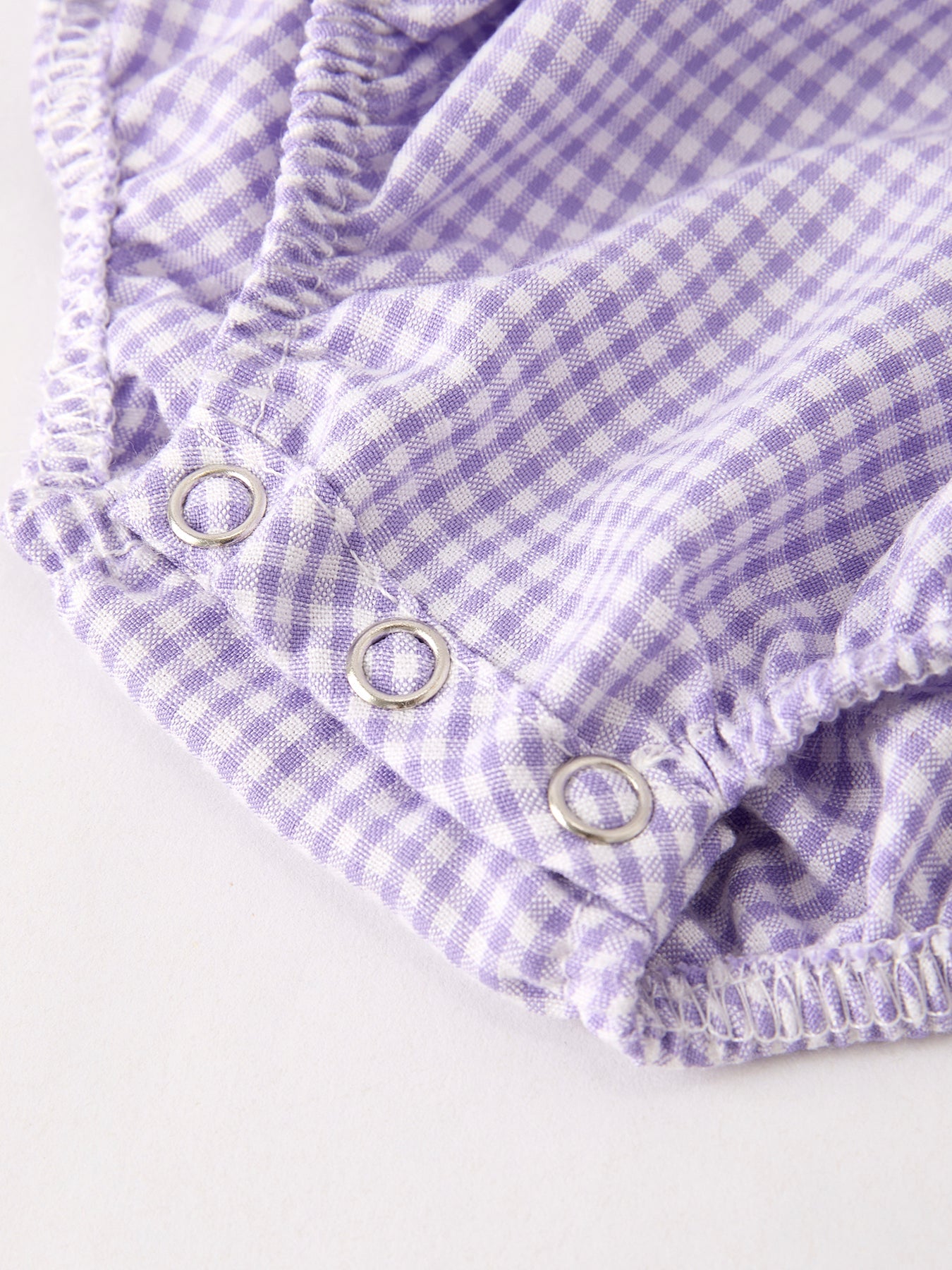 Halloween Spider Smock Embroidery Purple Girls Romper