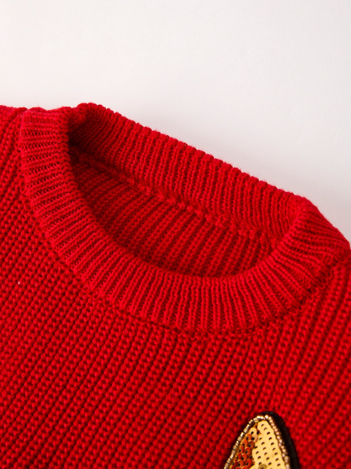 Winter Christmas Girls Sequins Pullover Sweater