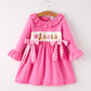 Fall Thanksgiving& Halloween "GOBBLE" Smock Embroidery Baby Girl Dress