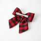 Winter Christmas Plaid Bow Hair Clip