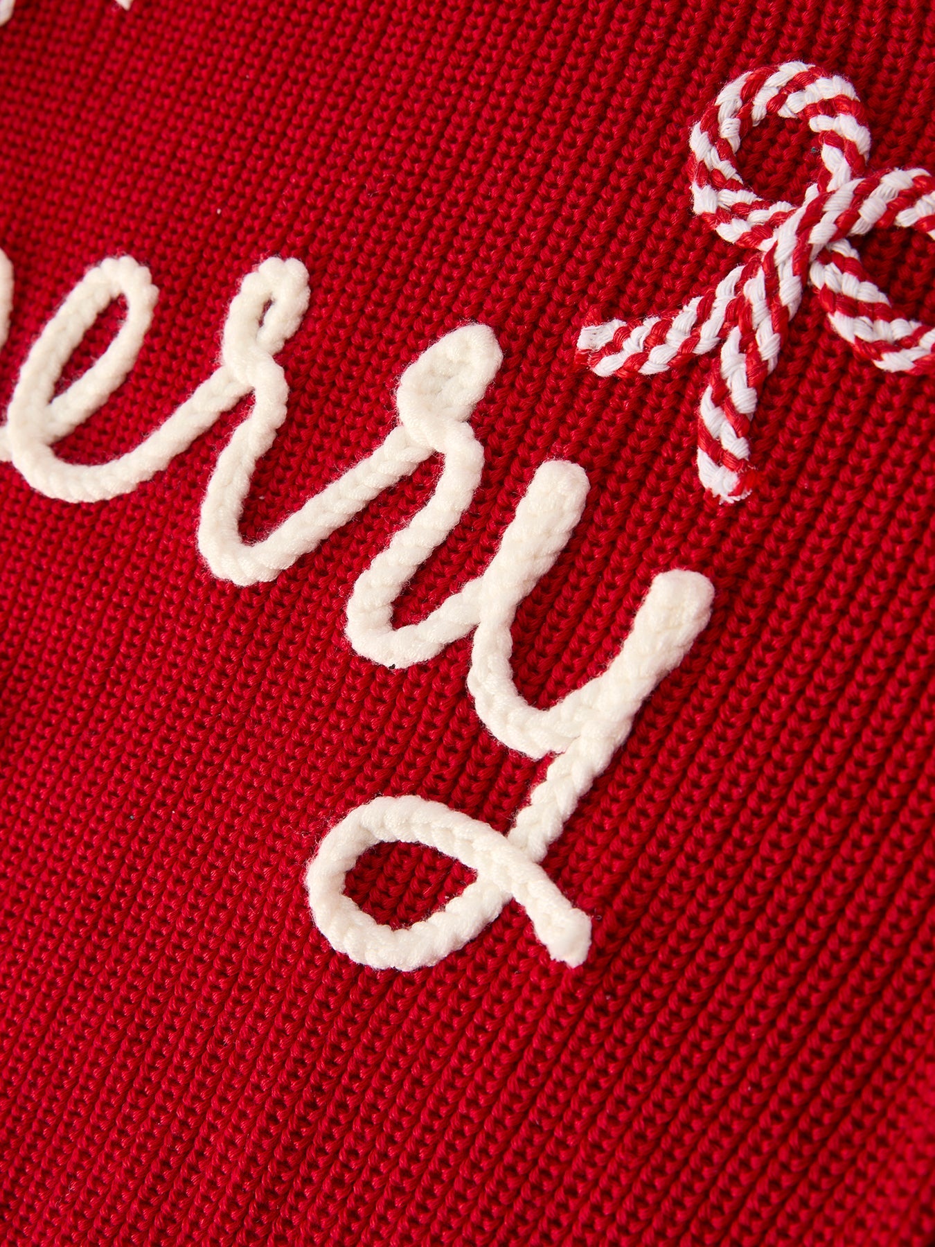 Mom and Me Winter Christmas Red "merry" Pullover Sweater