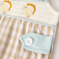 Fall Thanksgiving Apricot Plaid Chick Embroidery Smocking Baby Boys Romper
