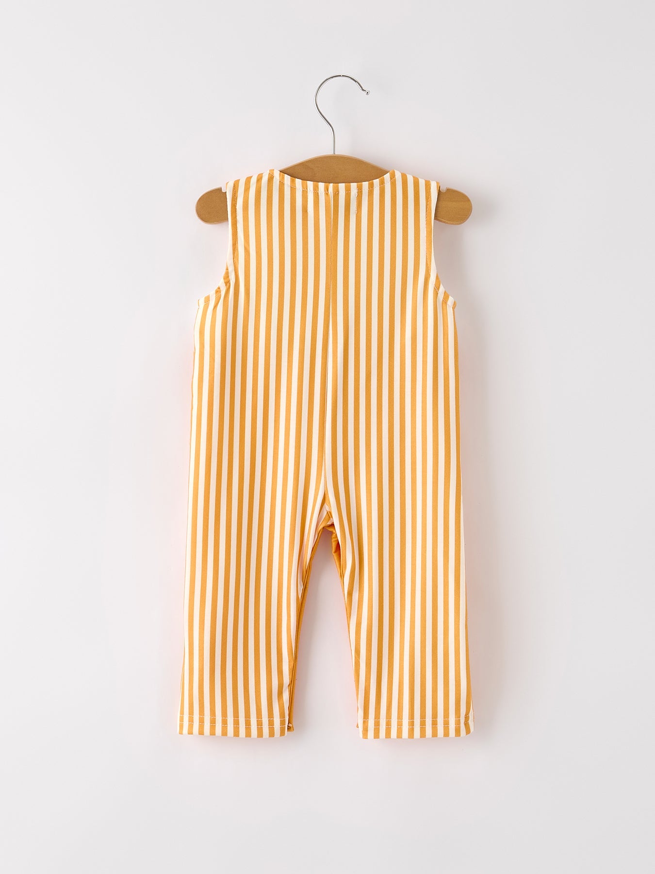 Fall Thanksgiving Turkey Smock Embroidered Orange Stripes Boys Romper