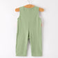 Fall Thanksgiving Chicken Smock Embroidered Green Boys Romper