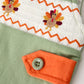 Fall Thanksgiving Chicken Smock Embroidered Green Boys Romper
