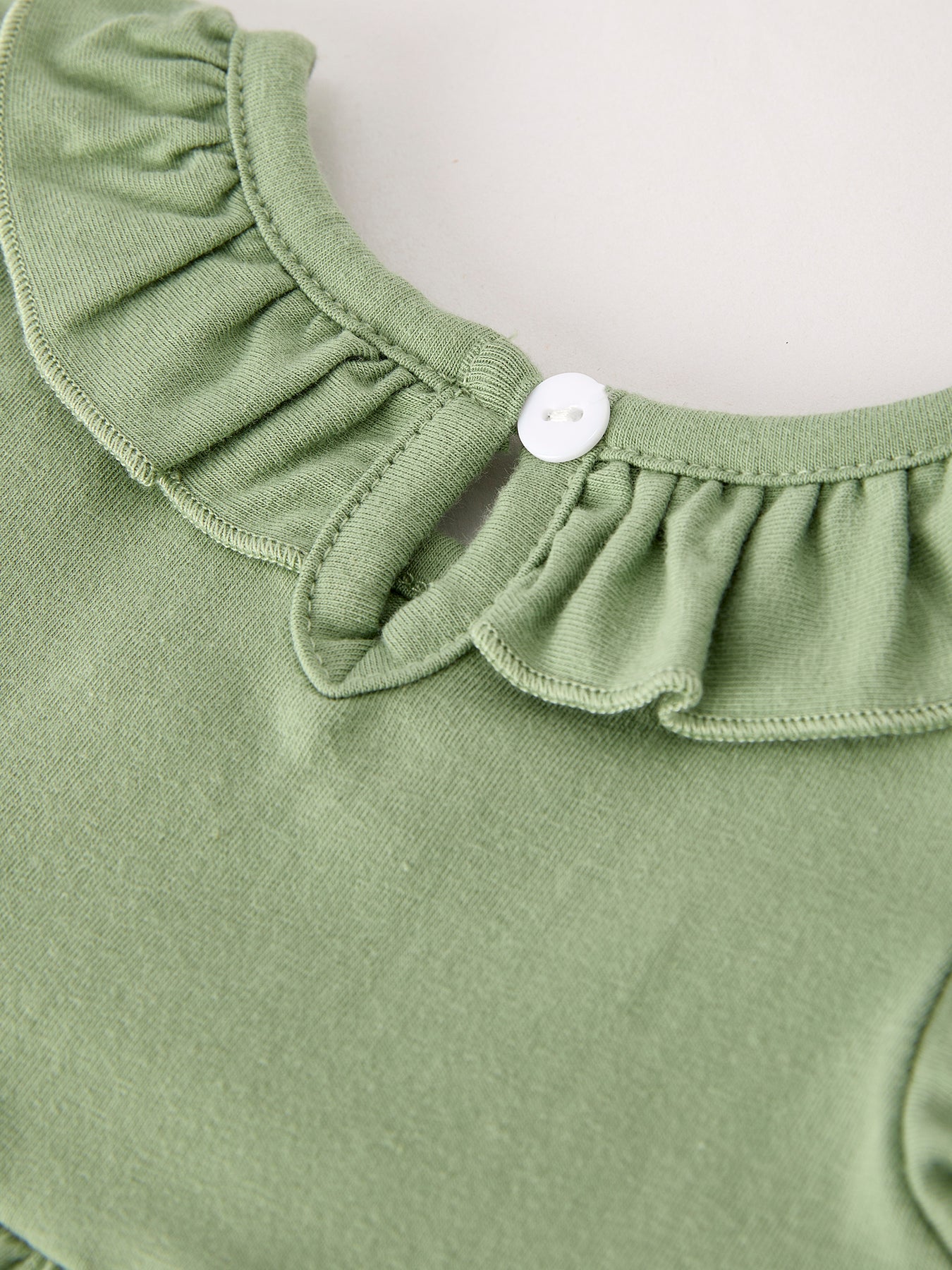 Fall Thanksgiving Turkey Smock Embroidered Green  Baby Girl Romper
