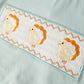 Fall Thanksgiving Plaid Chick Embroidery Smocking Boys Set