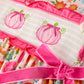 Autumn Thanksgiving Pumpkin Embroidery Smock Floral Girls Dress