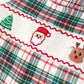 Christmas Jonjon Plaid Smocking Embroidered Boys Romper