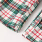 Christmas Jonjon Plaid Smocking Embroidered Boys Romper