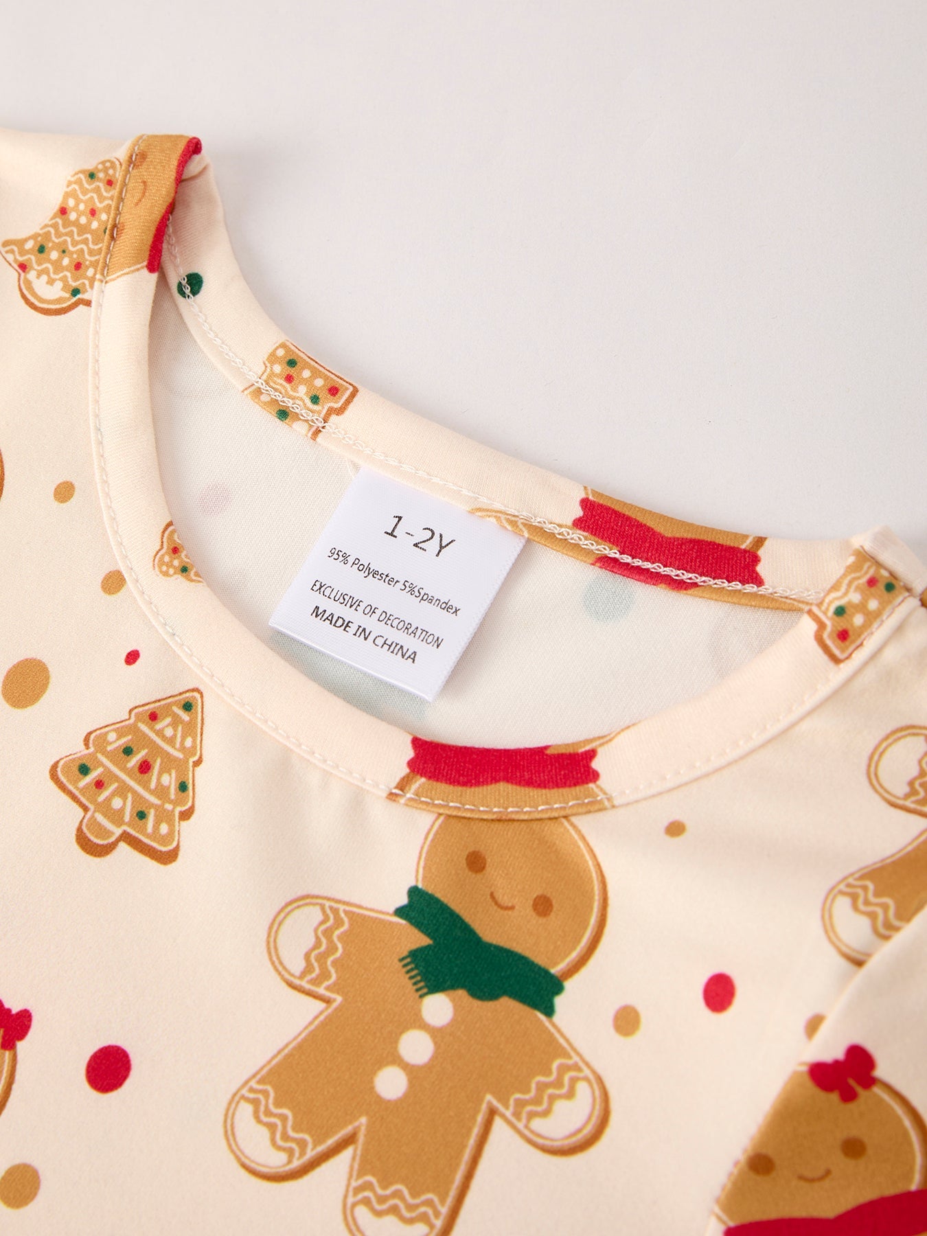 Winter Christmas Print Girls Dress Set (2 Pieces)