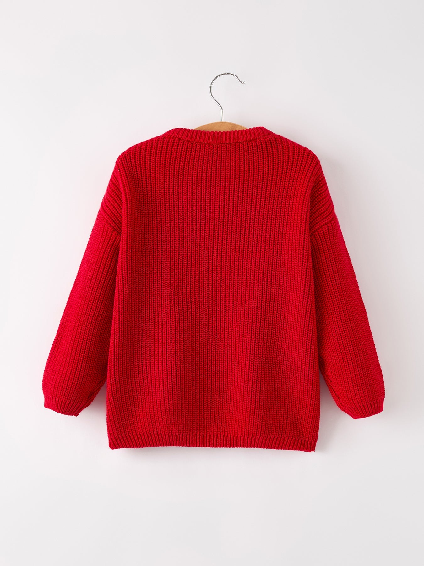 Christmas Winter Cane Girls Red Pullover