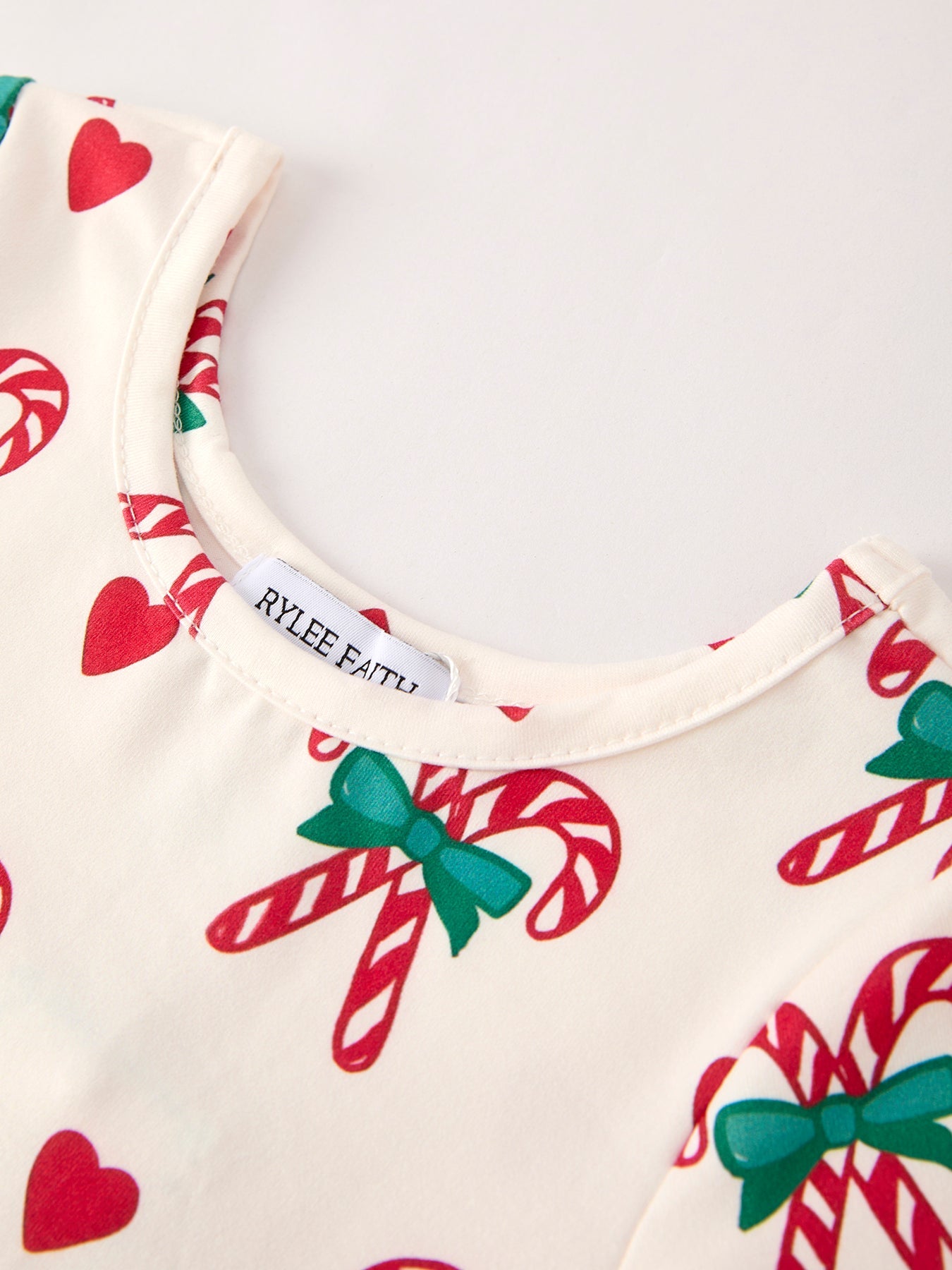 PREORDER Candy Cane & Heart Christmas Girls Dress