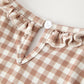 Christmas Vintage-Style Plaid Dress with Embroidered Gingerbread and Bows