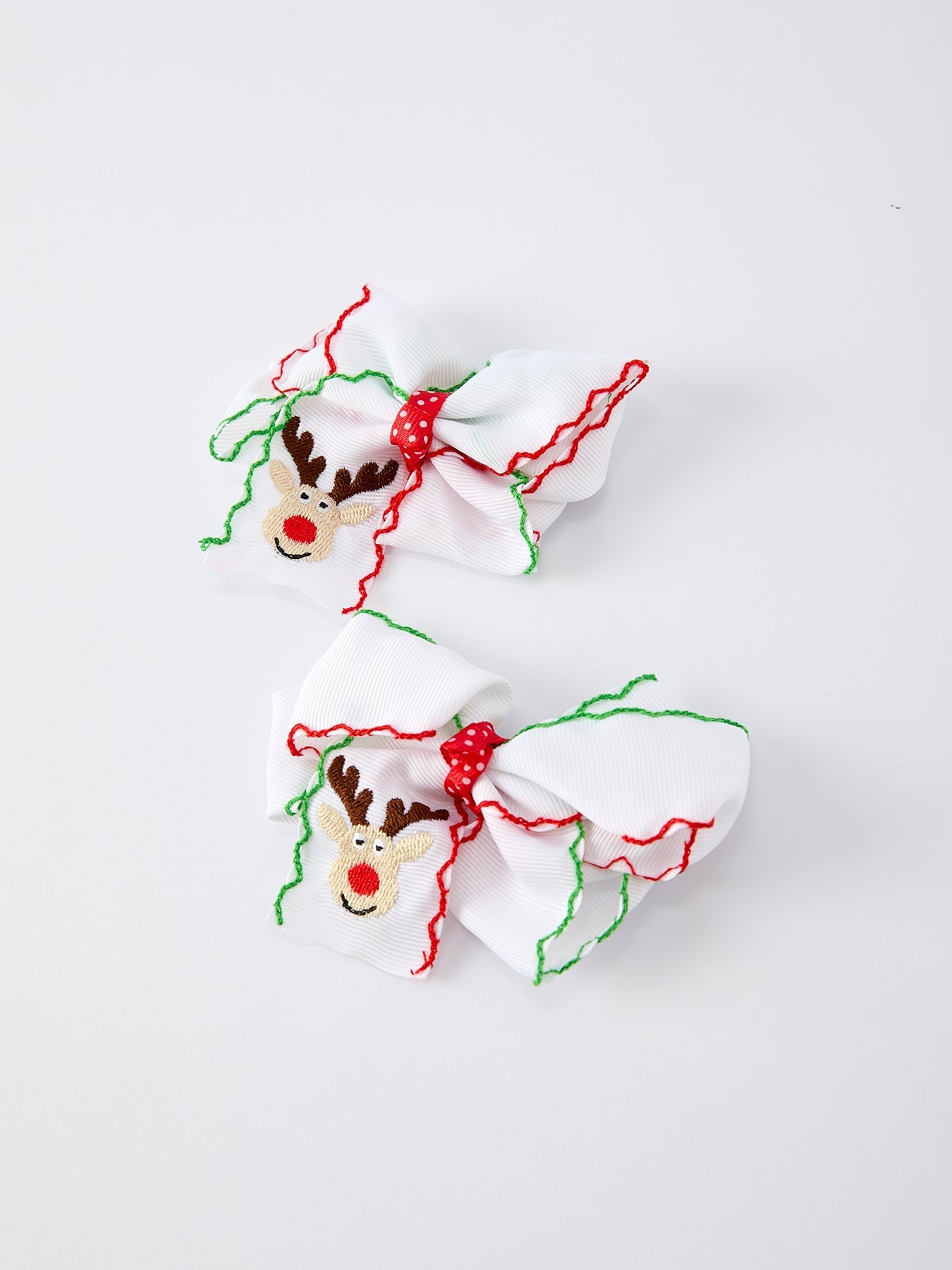 Christmas Cute Reindeer Hair Bows: Full of Holiday Spirit（2PCS）