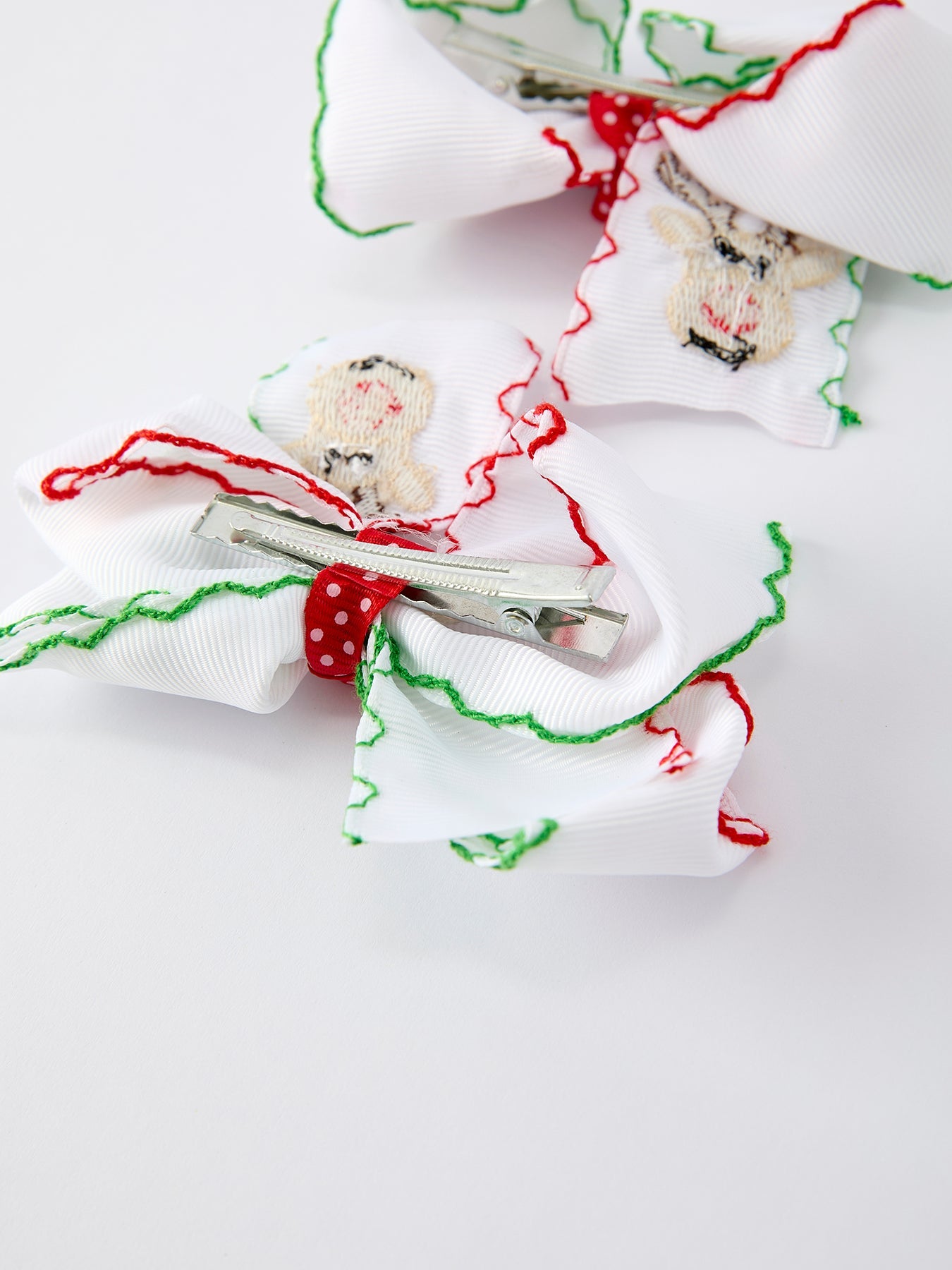 Christmas Cute Reindeer Hair Bows: Full of Holiday Spirit（2PCS）