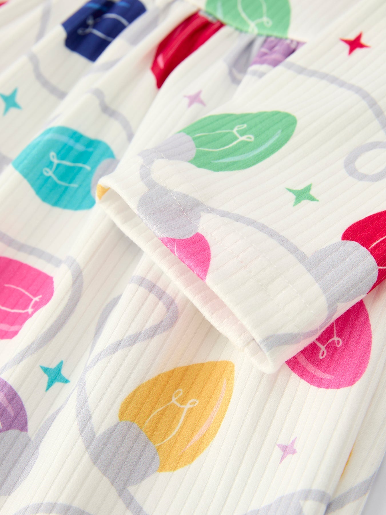 Christmas Colorful Light Bulb Girls Dress