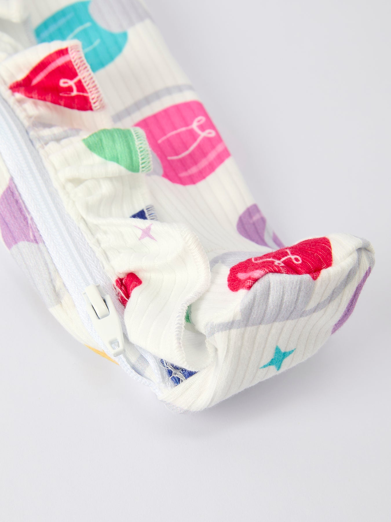 Christmas Colorful Light Bulb Baby Girls Romper with Hat