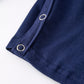 Christmas Holiday Celebration Baby Boys Romper: Navy with Santa Sleigh