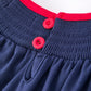 Christmas  Holiday Celebration Dress: Navy with Santa Sleigh